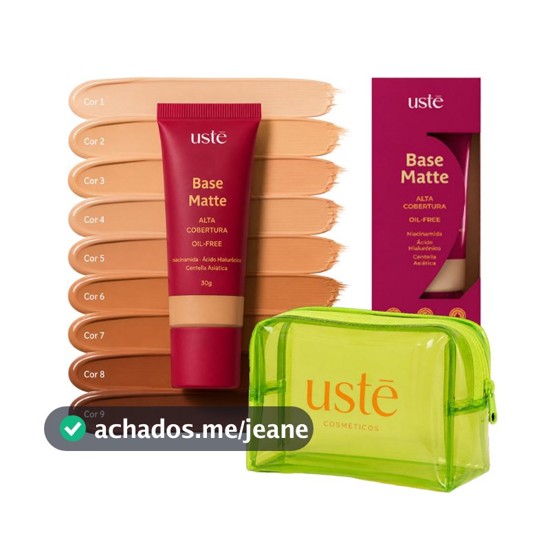 Base Matte Uste Alta Cobertura + Brinde (Necessaire) Boca Rosa Payot