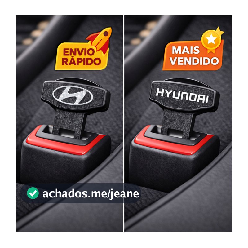Clip Cinto Segurança Universal Hyundai Anti Alarme Bipe Encaixe Rápido Acessório Automotivo Compacto