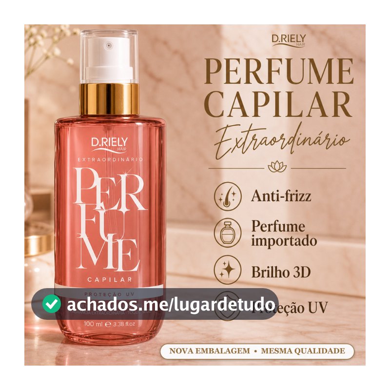 Perfume Capilar Feminino Cabelo Perfumado Anti Frizz Proteção UV Brilho Intenso Body Splash Premium Fragrância Luxo