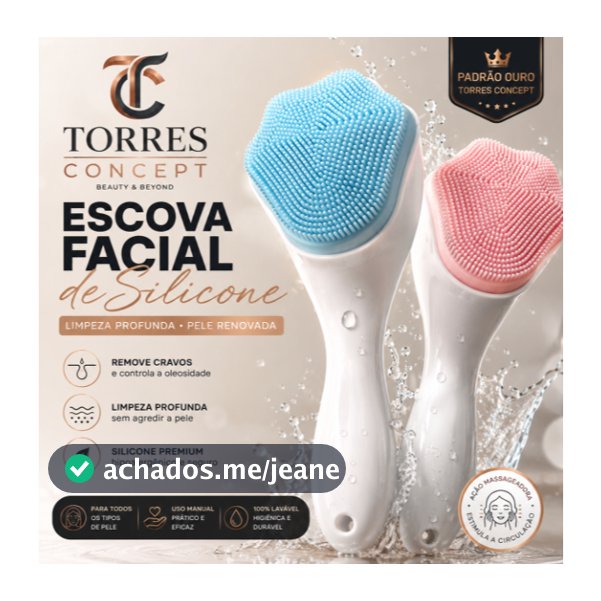 Escova Limpeza Facial Silicone Manual Anti Cravos Oleosidade Esfoliante Massageadora Torres Concept
