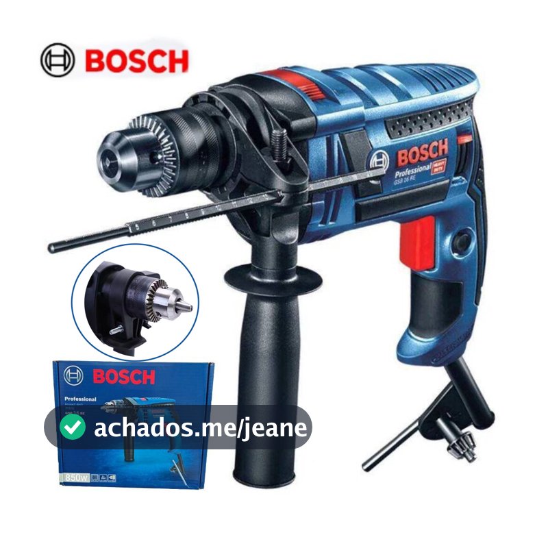 Furadeira de Impacto Bosch GSB 16RE Profissional Parafusadeira Furadeira 220V Para Casa e Reparos