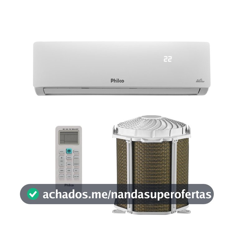 Ar condicionado Split Philco Hi Wall Inverter 12.000 Btus/h Frio PAC12FC 220V