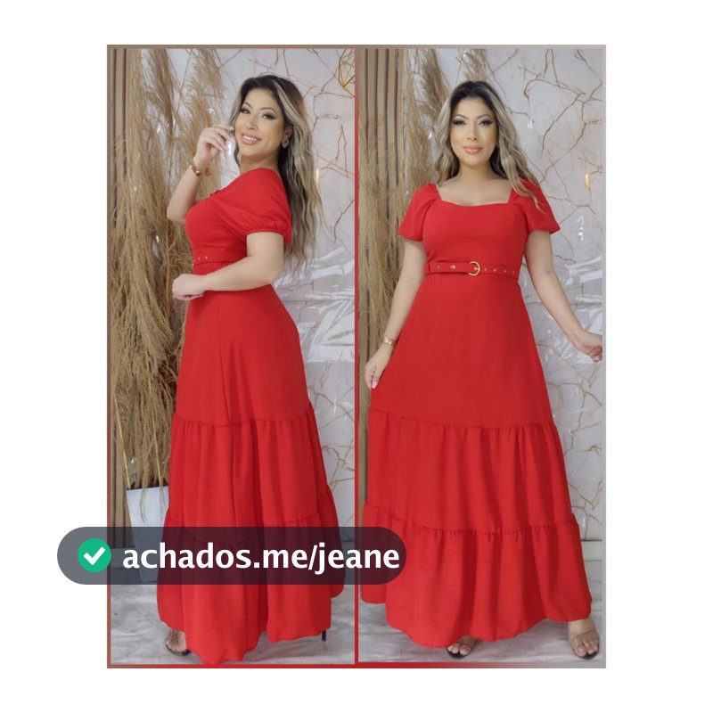 Vestido Longo manga casual Festa Forrado com cinto Confortável Versátil