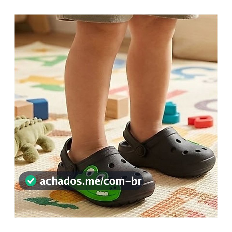 Sandália Babuche Infantil Menino Jacare Escolar