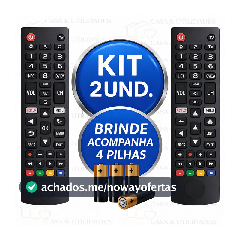 Kit  Controle Remoto LG Smart TV  Compatível LCD LED HDTV UHD OLED 3D 4K