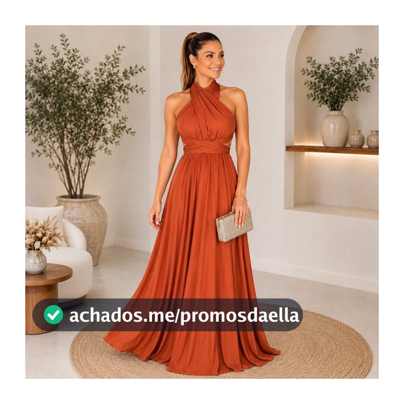 Vestido Longo  Social MultiFormas Varias Formas de Vestir Festa Madrinhas Casamento Batizada