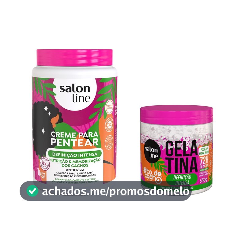 Kit Definição Intensa com Creme para Pentear e Gelatina #todecacho