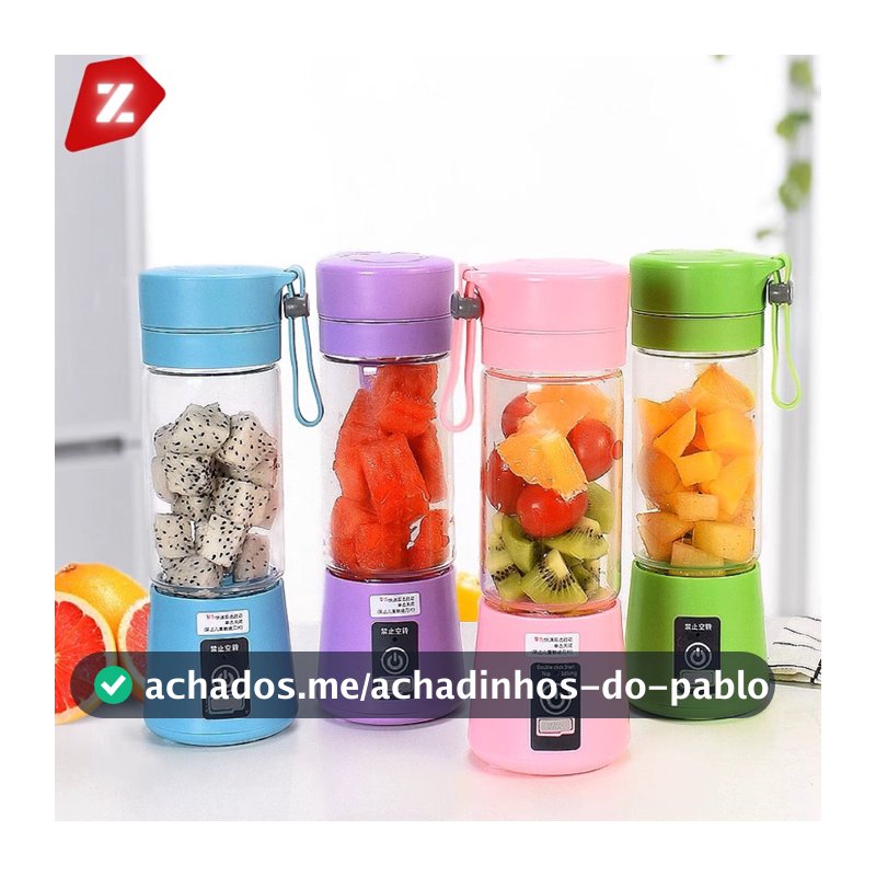 Mini Liquidificador Portátil Shake 6 Laminas + Cabo USB