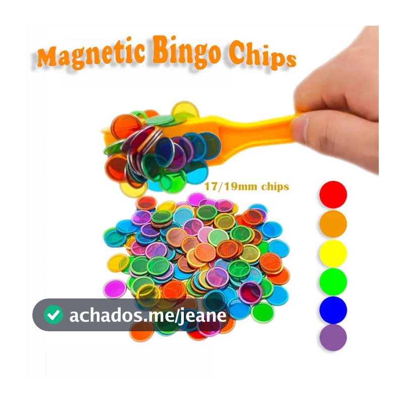 Barra magnética de Bingo Montessori com Chips de Metal, jogo familiar, classificação de contagem de cores, ferramenta a