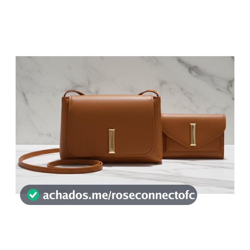 Kit Bolsa Transversal Feminina + Carteira Slim Prática e Elegante