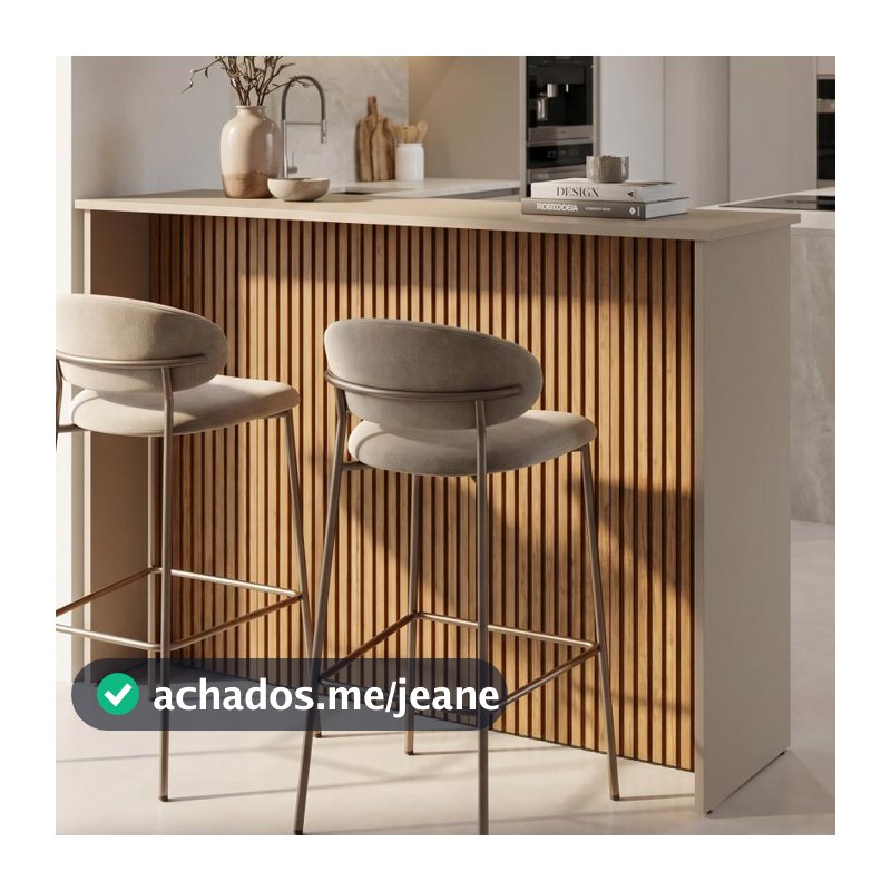 Bancada Gourmet Ripada Cairo 118cm Mesa Alta Moderna Divisor de Ambientes para Cozinha Americana