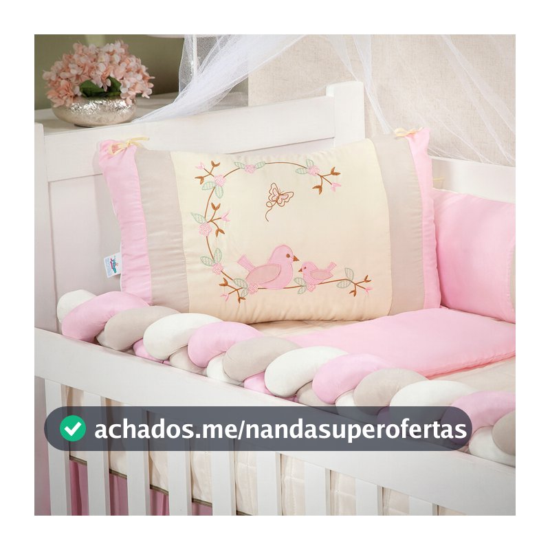 Kit Berço Protetor 6 Peças Completo Menina Menino Luxo Padrão Americano e Nacional