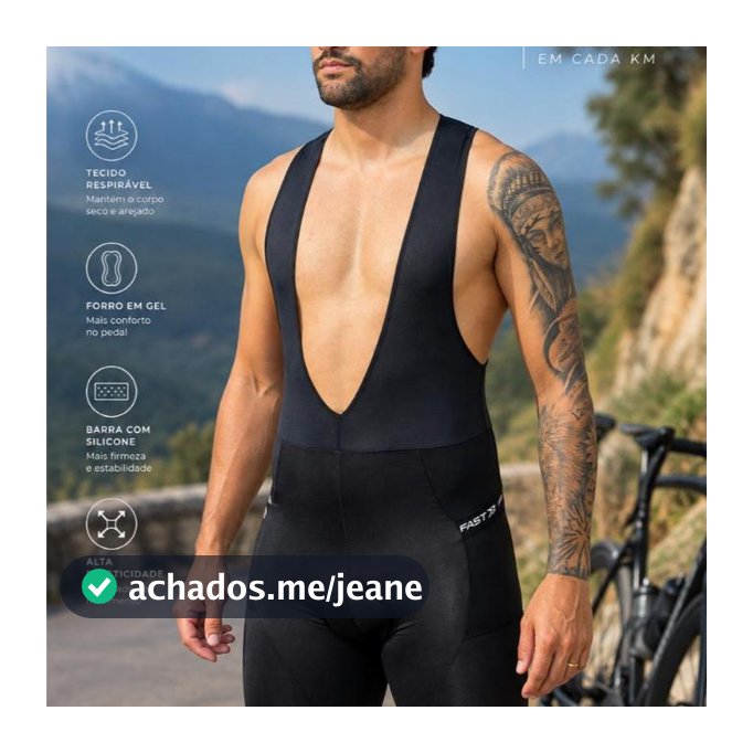 Bretelle de Ciclismo Be Fast Preto Bermuda Forro Gel D100 Bike Pedal Masculina Alta Performance