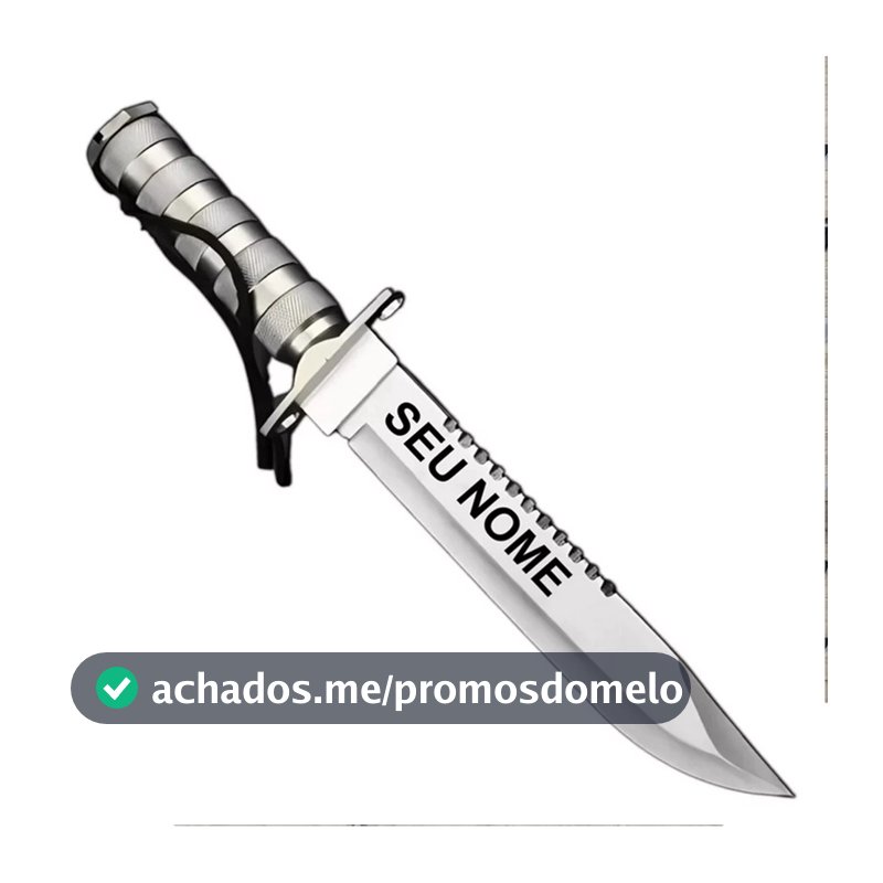 Faca Tática Rambo Sobrevivência Personalizada C/bússola E Nf