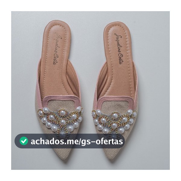 Mule Feminino luxo Bico fino Sapatilha Sandália Sapato Mocassim Rasteira Casual Jaqueline Costa