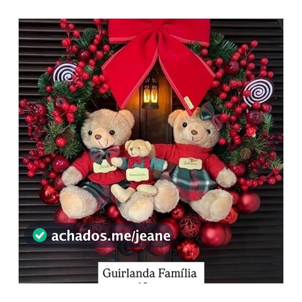 guirlanda família urso personalizada