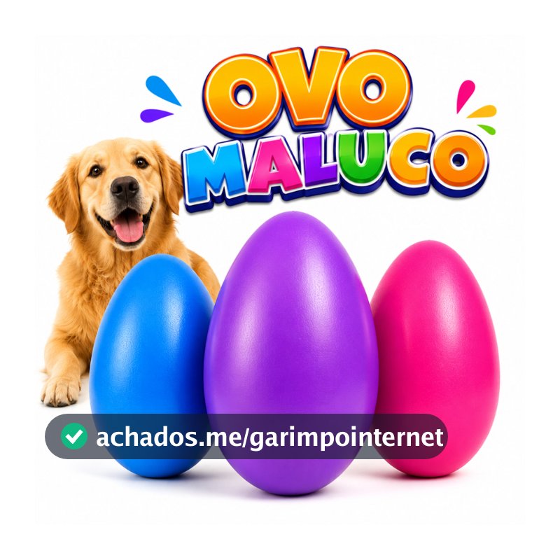 Brinquedo Interativo Ovo Maluco Pet para Cachorro Porte Médio Grande Mordedor Antiestresse