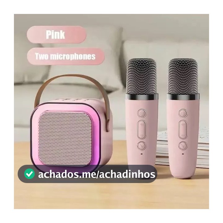K12 Caixa de som sem fio com microfone Karaokê, Mini Alto-falante Bluetooth portátil 1/2 Mic
