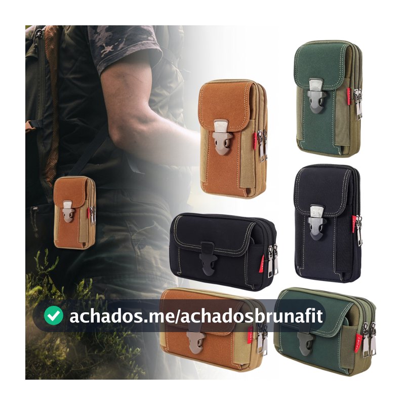 2024 Nova Bolsa Para Cinto Homem Telefone Celular Masculino Cintura Pequena Mochila Com Tático