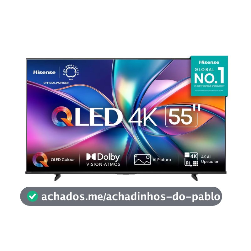 Smart TV 55 4K UHD QLED 55Q6QV HDR10 Dolby Atmos Vidaa U9 Hisense