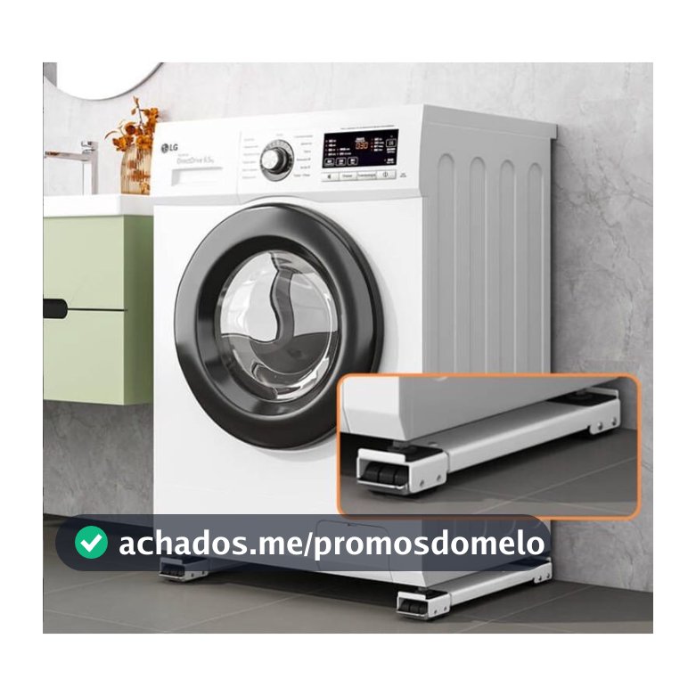 Suporte De Base Com Rodinha Para Geladeira Fogão E Máquina De Lavar Lousa Base Carrinho até 500kg Ajustável