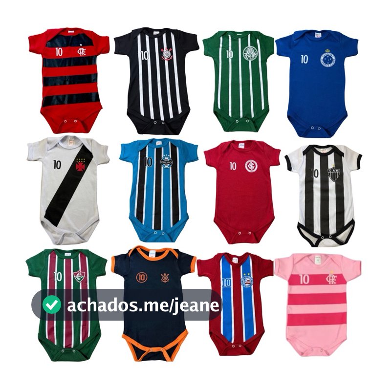 Body bebê Temáticos,futebol, times mêsversário 100% algodão