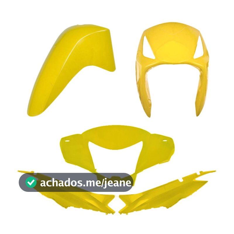Kit Carenagem Plástico Cromo Forte 4 Peças Para Moto Biz 125 2006 2007 2008 2009 2010