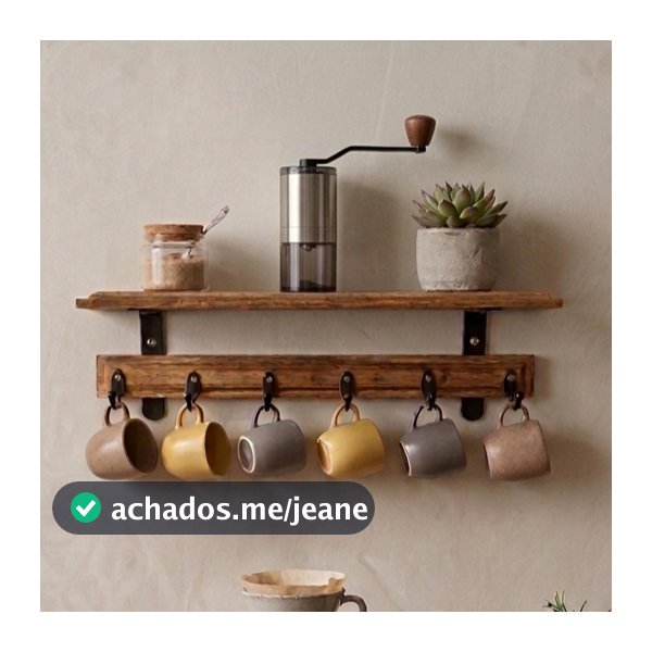 Porta Xícaras com 6 xícaras em ceramica