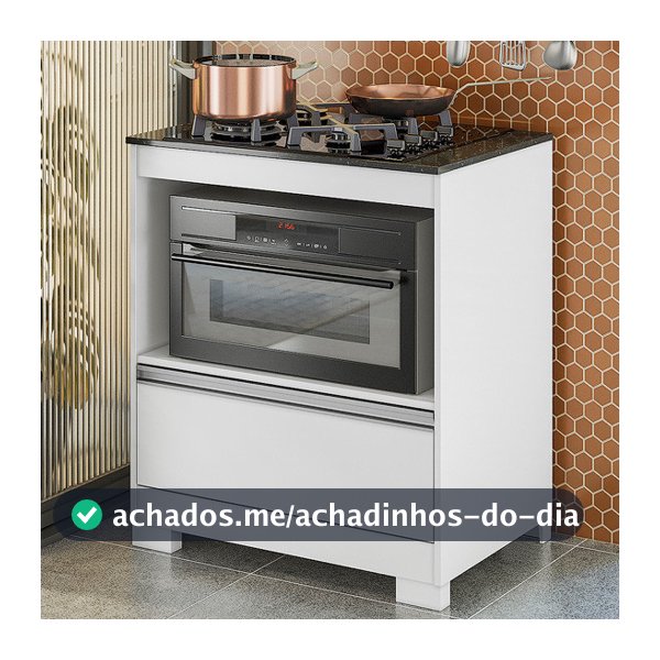 Balcão para Cooktop 4 Bocas com Gavetão Notável Móveis