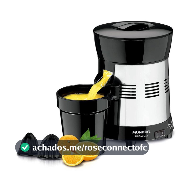 Extrator de Sucos Turbo Premium Mondial Preto e Inox 250W E-10