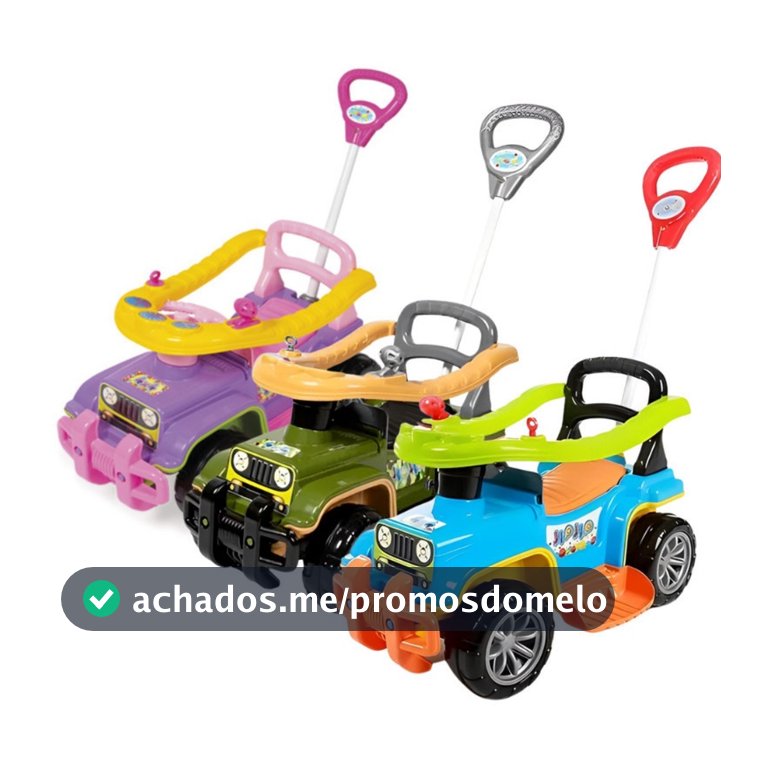 Carrinho passeio jip jip maral guidão direcional militar multicolor rosa Quadriciclo Infantil Haste