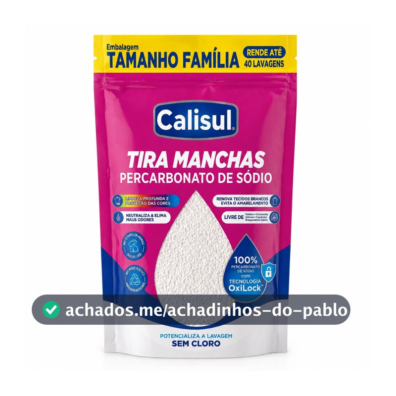 Percarbonato 100% Puro Tira Manchas Roupas Brancas e Coloridas