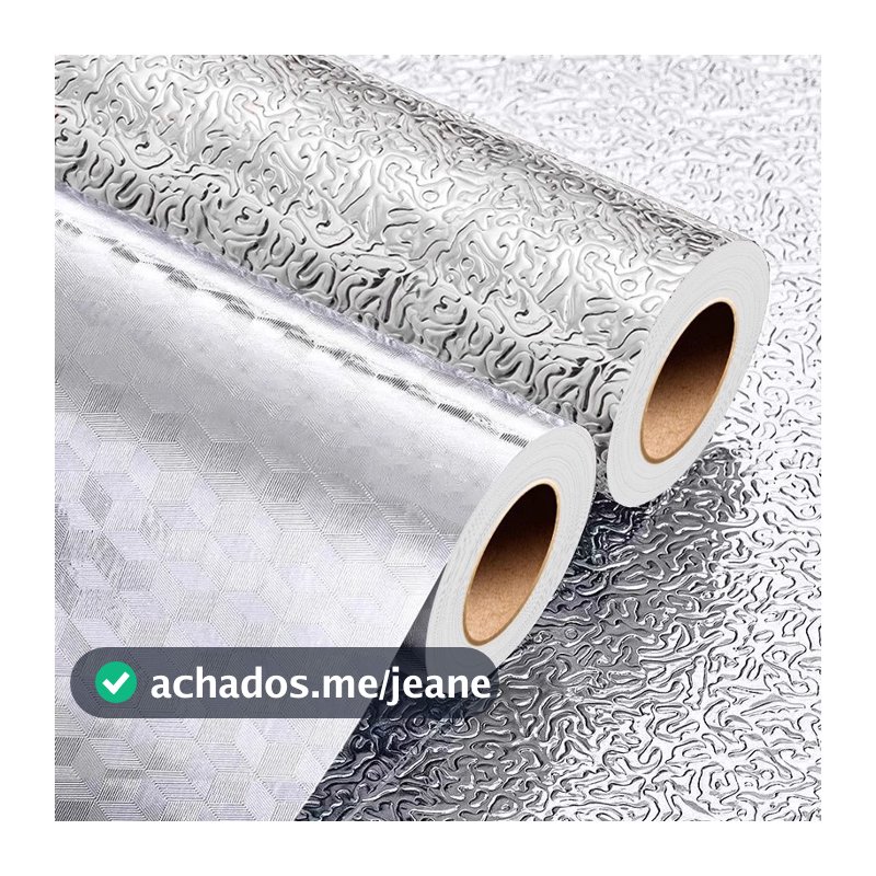 Adesivo Cozinha ALUMINIO - Resistente a Água/Óleo/Fogo, MEDIDAS Ideais para Cozinha