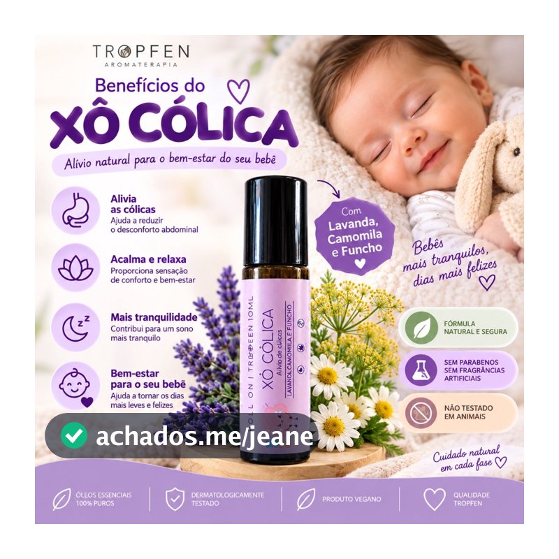 Blend Infantil Xô Cólica com Óleos Essenciais em Frasco roll on 10 ml