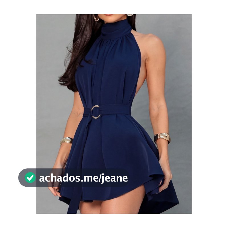 Vestido Feminino Curto Elegante Soltinho Com Cinto Gola Alta Moda Blogueira Verão