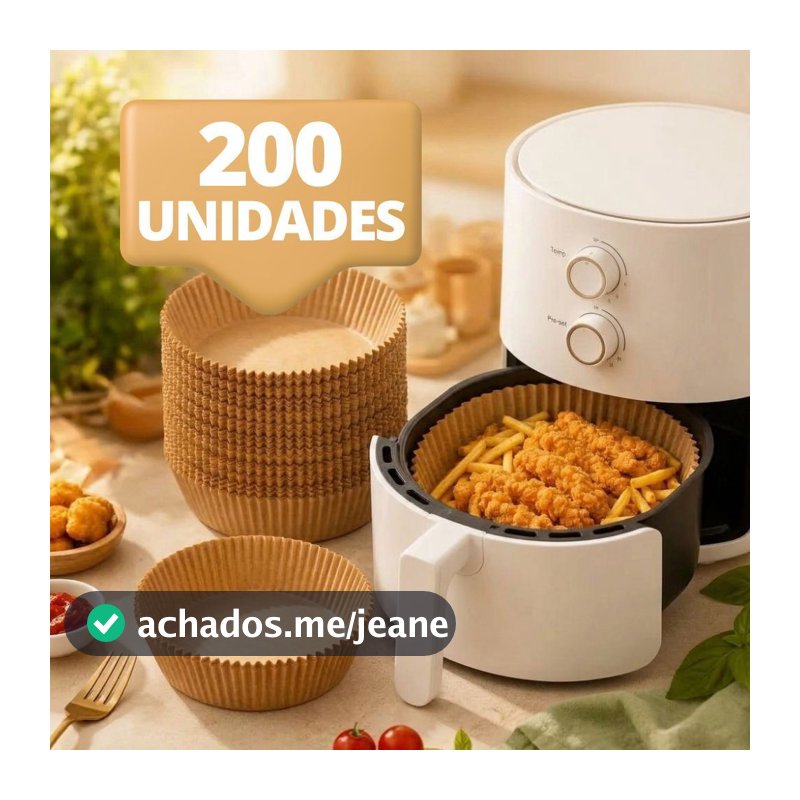 Forma Air Fryer 50/100/150/200/250 Descartável Antiaderente Redonda Forro De Papel Vegetal