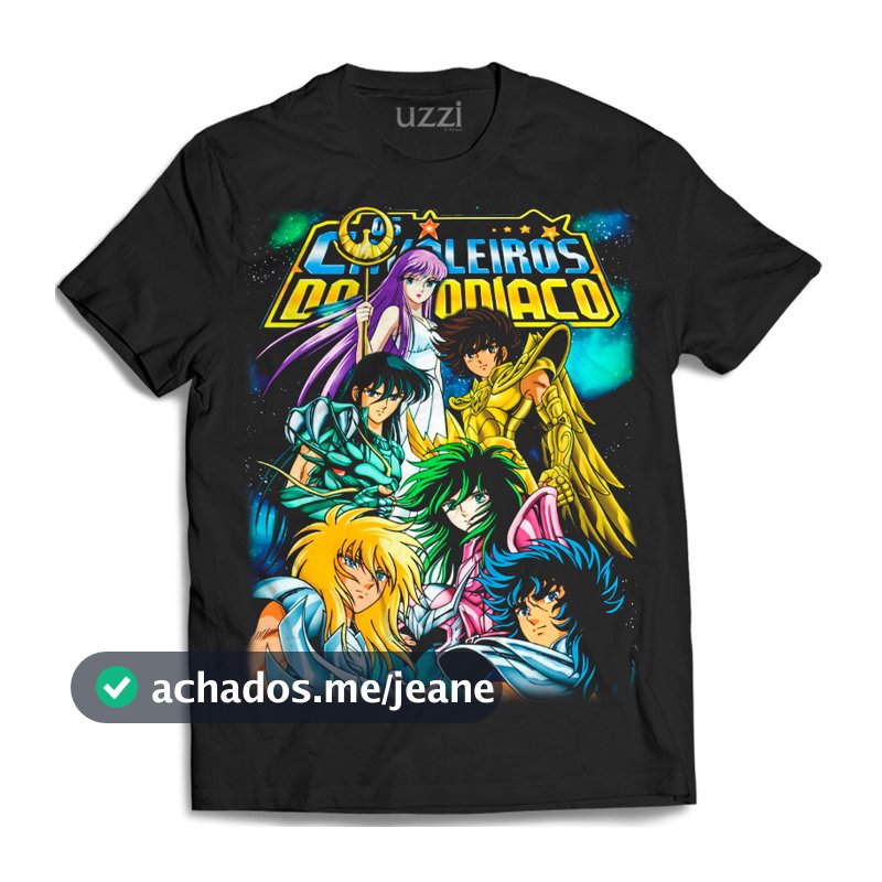 Camiseta Premium Desenho Cavaleiros do Zodíaco Moda Nerd Moda Streetwear Otaku Envio Rápido 2025