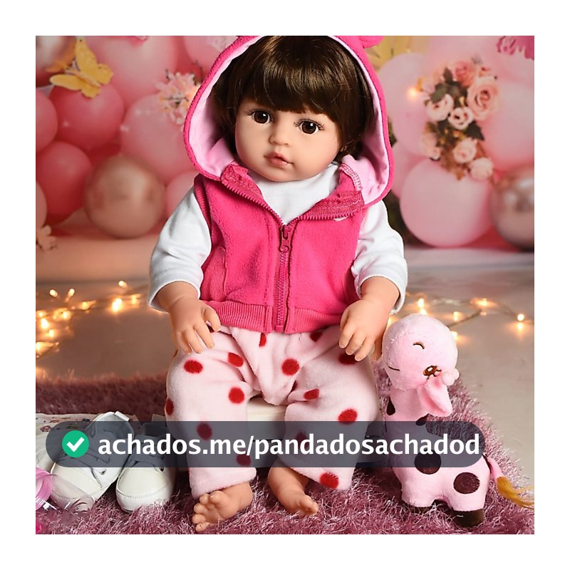 Bebê Reborn Girafinha Boneca 48cm Sweetie Reborn
