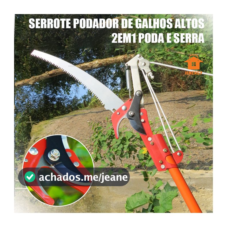 Serrote Podador De Galhos Altos 2em1 Poda E Serra