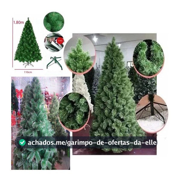 Arvore De Natal Pinheiro 2,10 Metros 566 Galhos Verde / Nevada C/ Neve e Branca Modelo Luxo 1,80m