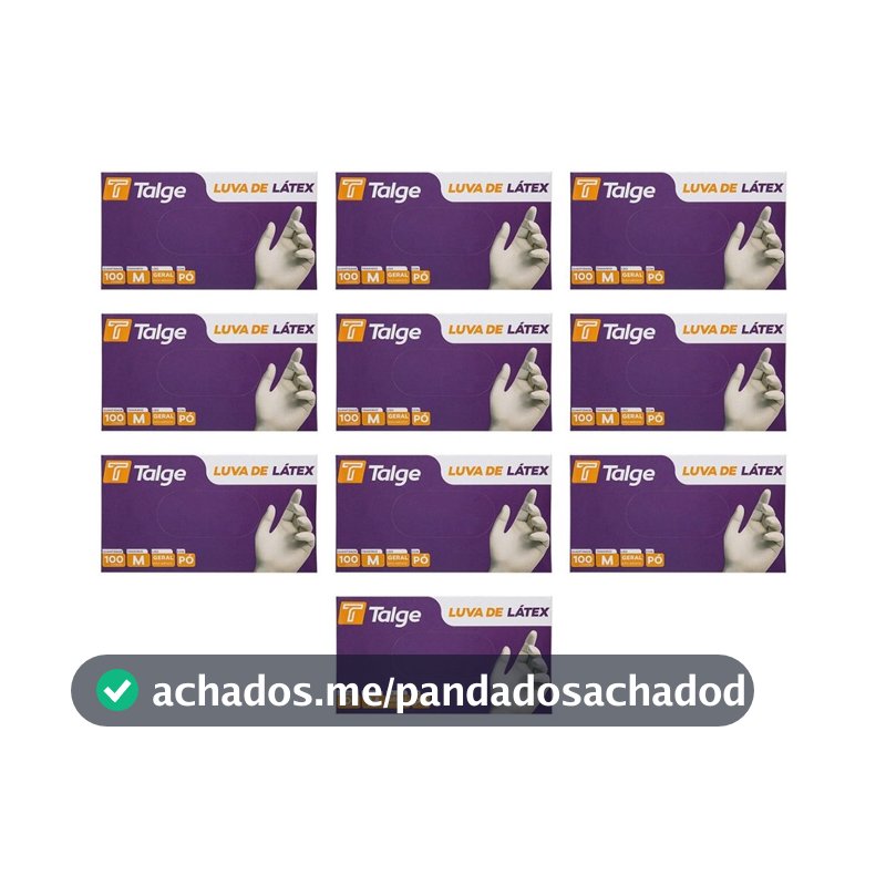 Luva Látex Com Pó Tamanho P;M;G Talge – Kit com 10 Caixas