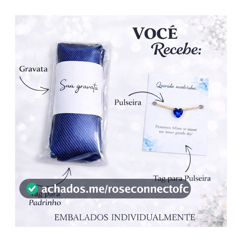Kit com 10 gravatas semi slim e 10 pulseiras folheada a ouro (pronta entrega)
