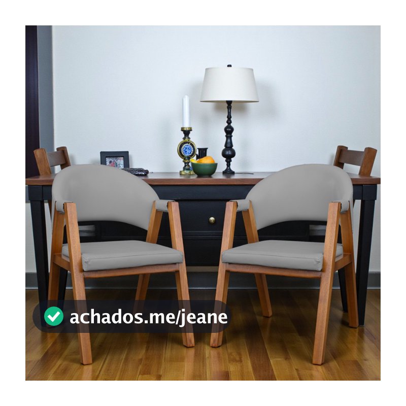 Kit 2 Cadeiras de Jantar em Madeira Maciça COURÍSSIMO Madrid