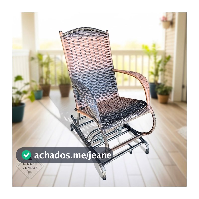 Poltrona de Amamentação Balanço Cadeira de Balanço Adulta Confortável Área Externa Varanda Jardim 2/4 Molas Rede Balanço