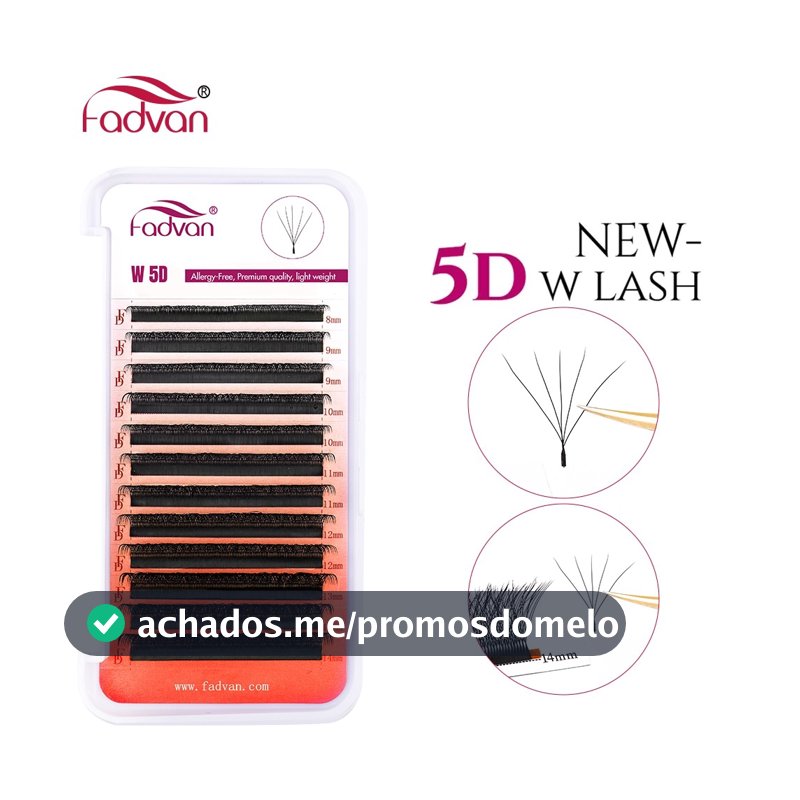 Cílios Fadvan 5D W Extensões De Cílios Em Forma De 0.07 D Tamanho Individual Ou Mix