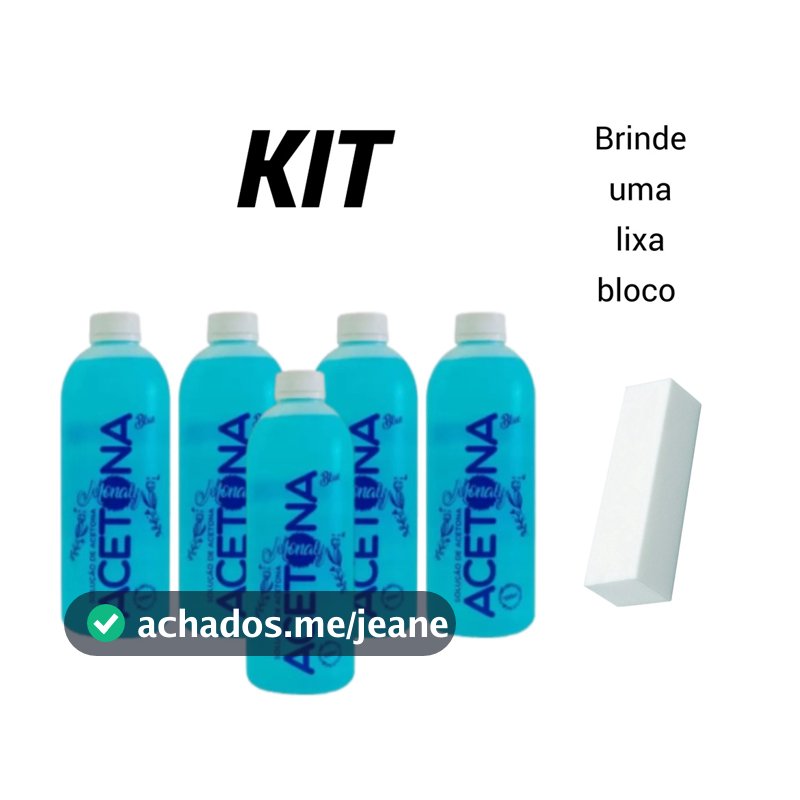 5 Unidades de Acetona Monaly  500ml Cada