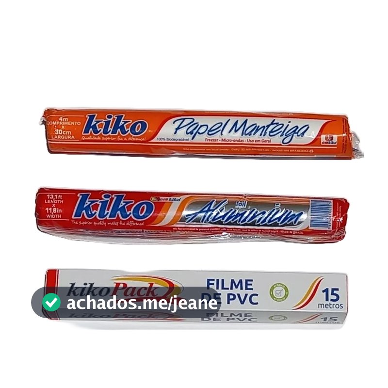 Papel Manteiga + Filme De PVc + Papel Alumínio Utilidade Para A Cozinha e Dia Dia 3 Unidades
