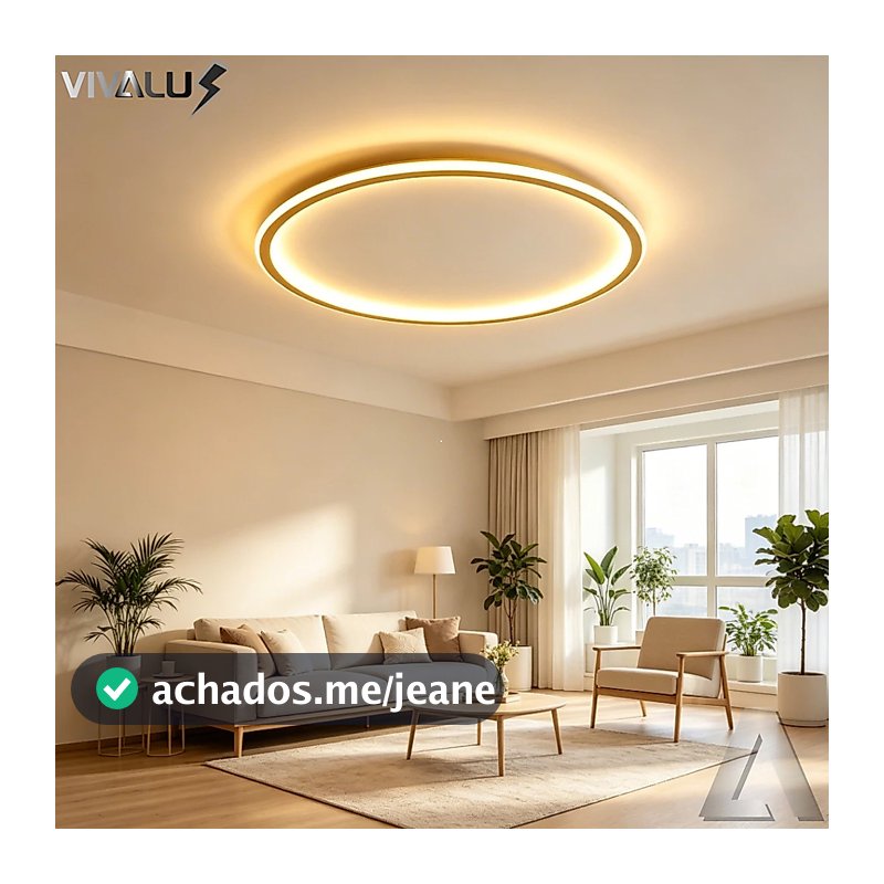 Luminária De Teto Led Minimalista Moderno Plafon Painel Slim Fino Redondo 30CM 40CM 3500K Clean
