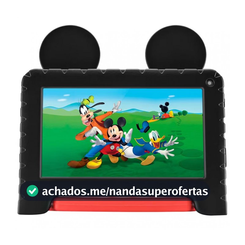 Tablet Infantil Mickey NB413 Wi-Fi Tela de 7 64GB 4GB de RAM Android Multilaser