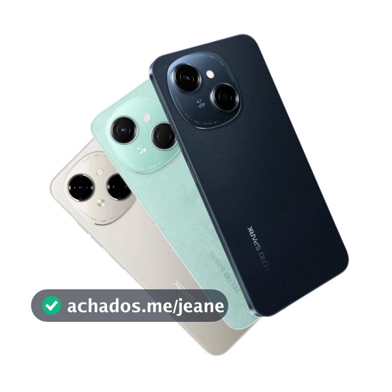 Tecno Spark Go 1S 4G 6,67 5000mAh 90HZ IP54 smartphone Novo e original Versão Global - Branco, 3Gb